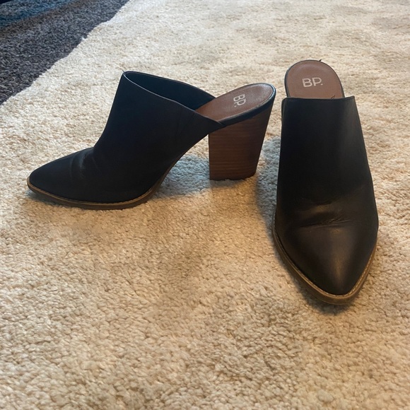 BP black mules block heel - Picture 2 of 7